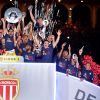 Les joueurs de l'AS Monaco ont fêté leur titre de champions de France de Ligue 1 à l'issue du match contre l'AS Saint-Etienne (2-0) le 17 mai 2017 au Stade Louis-II. © Bruno Bebert/Bestimage