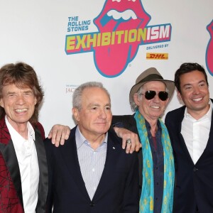 Mick Jagger, Lorne Michaels, Keith Richards et Jimmy Fallon - Ouverture de l'exposition "Rolling Stones Exhibitionism" à l'Industria Superstudio à New York le 15 novembre 2016.