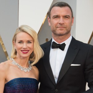 Naomi Watts et son ex-compagnon Liev Schreiber - Photocall de la 88ème cérémonie des Oscars au Dolby Theatre à Hollywood. Le 28 février 2016