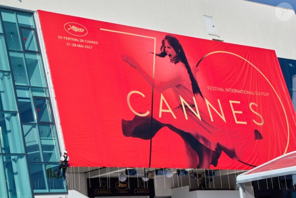 Le Palais des festivals de Cannes - Illustration du 70e festival de Cannes le 15 mai 2017.
