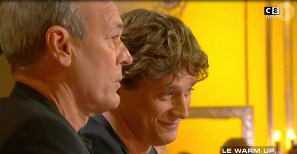 Laurent Baffie et son fils Benjamin sur le plateau de Salut les Terriens ! sur C8 le 20 mai 2017.