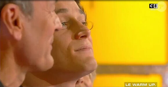 Laurent Baffie et son fils Benjamin sur le plateau de Salut les Terriens ! sur C8 le 20 mai 2017.