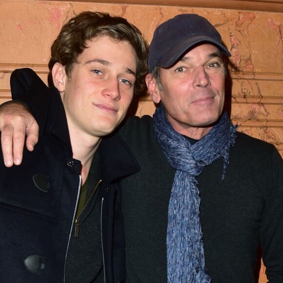 Laurent Baffie et son fils Benjamin Baffie pour la pièce "Toc toc" - Soirée de présentation de l'événement théâtral du début de l'année 2016 au théâtre Le Palace à Paris, le 30 novembre 2015.