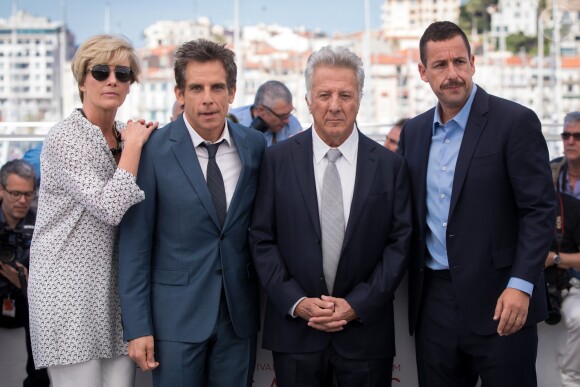 Emma Thompson, Ben Stiller, Dustin Hoffman et Adam Sandler au photocall du film "The Meyerowitz Stories" lors du 70ème Festival International du Film de Cannes, France, le 21 mai 2017. © Borde-Jacovides-Moreau/Bestimage