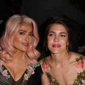 Salma Hayek et Charlotte Casiraghi - Le Festival de Cannes et le groupe Kering organisent le dîner de la présidence en l'honneur du programme "Women in Motion", qui récompense les femmes de l'industrie du cinéma lors du 70ème Festival International du Film de Cannes, France, le 21 mai 2017.