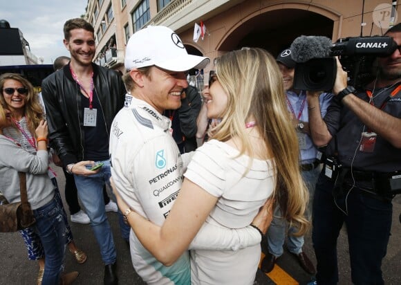 Nico Rosberg (vainqueur du Grand Prix de Monaco ) et sa femme Vivian Sebold (enceinte) - Grand Prix de Formule 1 de Monaco le 24 mai 2015