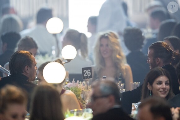 Leonardo DiCaprio et David Beckham - Vente aux enchères lors de la soirée "24th edition of AmfAR's Cinema Against AIDS" Gala à l'Eden Roc au Cap d'Antibes le 25 mai 2017 lors du 70ème Festival International du Film de Cannes. © Borde-Jacovides-Moreau/Bestimage