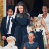 Exclusif - No Web - Maddox, Shiloh, Vivienne, Knox et Zahara Jolie-Pitt - Angelina Jolie, radieuse et souriante, rend visite au roi du Cambodge Norodom Sihamoni pour la projection de son film accompagnée de ses six enfants à Siem Reap le 18 février 2017.