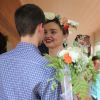 Exclusif - Miranda Kerr et son compagnon Evan Spiegel au mariage de son frère Matthew Kerr avec James Wright lors d'une cérémonie dans la Hunter Valley à Cessnock en Australie le 30 décembre 2016.