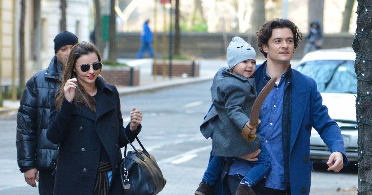 PHOTOS - Miranda Kerr et Orlando Bloom reunis pour leur fils Flynn a New Yo...