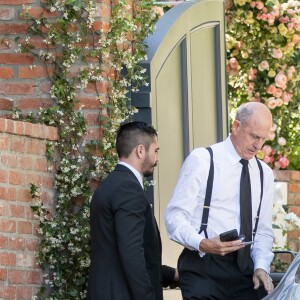 Ambiance et arrivées des invités au mariage de Miranda Kerr et Evan Spiegel à Los Angeles le 27 mai 2017