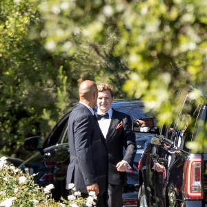 Ambiance et arrivées des invités au mariage de Miranda Kerr et Evan Spiegel à Los Angeles le 27 mai 2017