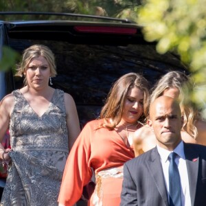 Ambiance et arrivées des invités au mariage de Miranda Kerr et Evan Spiegel à Los Angeles le 27 mai 2017