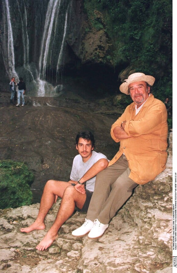 Jean-Marc Thibault et son fils Alexandre sur le tournage du téléfilm Ma mère en 1998