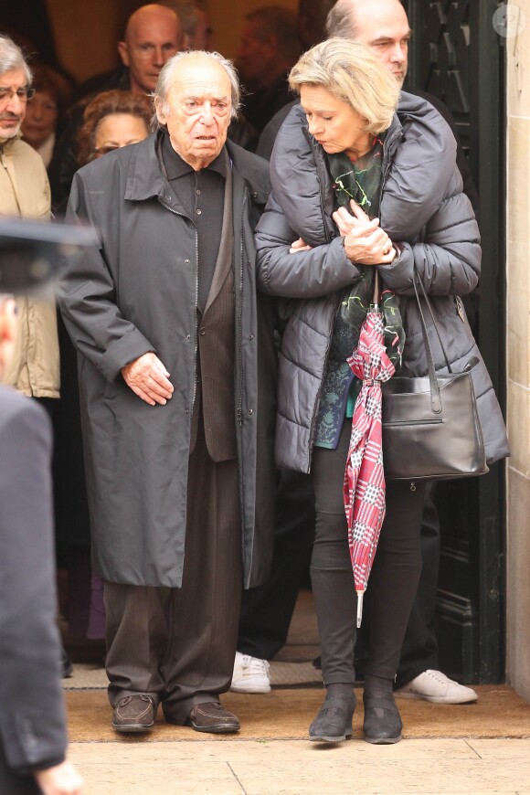 JEAN-MARC THIBAULT ET SON EPOUSE SOPHIE AGACINSKi - OBSEQUES DE ROSY VARTE EN L'EGLISE ARMENIENNE A PARIS LE 19 JANVIER 2012.19/01/2012 - PARIS