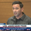 Jason David Frank en conférence de presse au Comic Con de Phoenix après l'arrestation jeudi 25 mai d'un homme qui voulait l'assassiner. (conférence de presse organisée le vendredi 26 mai 2017).