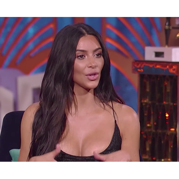 Kim Kardashian en interview sur le plateau de l'émission "Watch What Happens Live with Andy Cohen", le 21 mai 2017