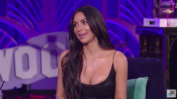 Kim Kardashian en interview sur le plateau de l'émission "Watch What Happens Live with Andy Cohen", le 21 mai 2017