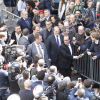 Francois Hollande arrive au QG du parti socialiste rue de Solférino à Paris après la passation de pouvoir le 14 mai 2017. © Marc Ausset-Lacroix / Bestimage