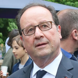 François Hollande - Inauguration de la "Fondation Goodplanet - Domaine de Longchamp" à Paris, le 13 mai 2017. © CVS/Bestimage