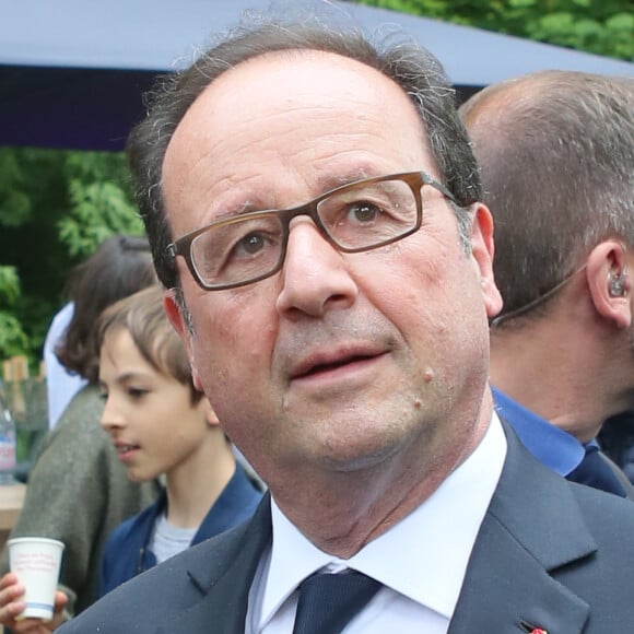 François Hollande - Inauguration de la "Fondation Goodplanet - Domaine de Longchamp" à Paris, le 13 mai 2017. © CVS/Bestimage