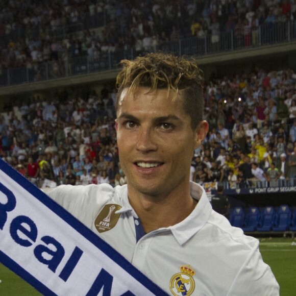 Cristiano Ronaldo - L'équipe du Réal Madrid est sacrée Championne d'Espagne 2017 après son macth contre Malaga au stade Rosaleda. Malaga, le 21 mai 2017.  Real Madrid soccer team is the 2017 Spain Champion. Malaga, May 21st, 2017.21/05/2017 - Malaga