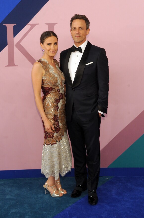 Alexi Ashe et son mari Seth Meyers assistent aux CFDA Fashion Awards 2017 au Hammerstein Ballroom. New York, le 5 juin 2017.