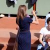Ophélie Meunier dans les tribunes des Internationaux de Tennis de Roland Garros à Paris le 7 juin 2017 © Cyril Moreau-Dominique Jacovides/Bestimage