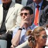 Gaspard Ulliel et sa compagne Gaëlle Pietri dans les tribunes des Internationaux de Tennis de Roland Garros à Paris le 7 juin 2017 © Cyril Moreau-Dominique Jacovides/Bestimage
