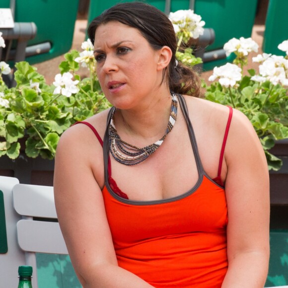 Marion Bartoli participe au tournoi des légendes à Roland-Garros avec Iva Majoli le 7 juin 2017.