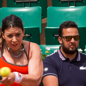 Marion Bartoli participe au tournoi des légendes à Roland-Garros le 7 juin 2017.