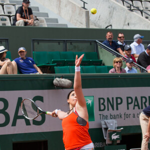 Marion Bartoli participe au tournoi des légendes à Roland-Garros le 7 juin 2017.