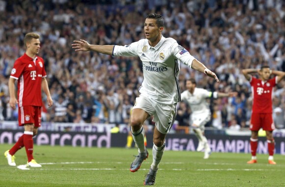 Cristiano Ronaldo lors du match Real Madrid v Bayern Munich à Madrid. Le 18 avril 2017.