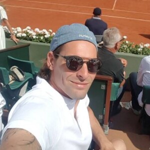 Camille Lacourt assiste à la finale hommes de Roland-Garros, le 11 juin 2017.