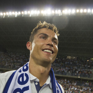 Cristiano Ronaldo - L'équipe du Real Madrid est sacrée Championne d'Espagne 2017 après son macth contre Malaga au stade Rosaleda, le 21 mai 2017.