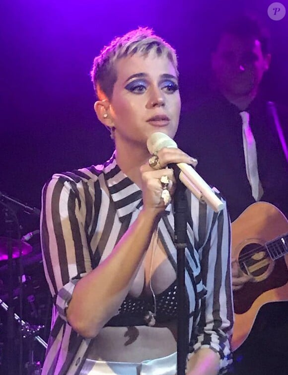 Katy Perry en concert au WaterRats pub dans le quartier de Islington à Londres, le 25 mai 2017.