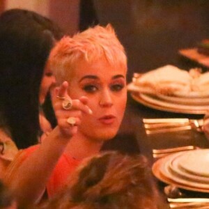 Katy Perry célèbre la sortie de son nouvel album "Witness". Pour l'occasion, Katy Perry, en compagnie de Sia, Anna Kendrick, Mia Moretti, Dita Von Tease, Cleo Wade à organisé un dîner depuis sa "Witness House".