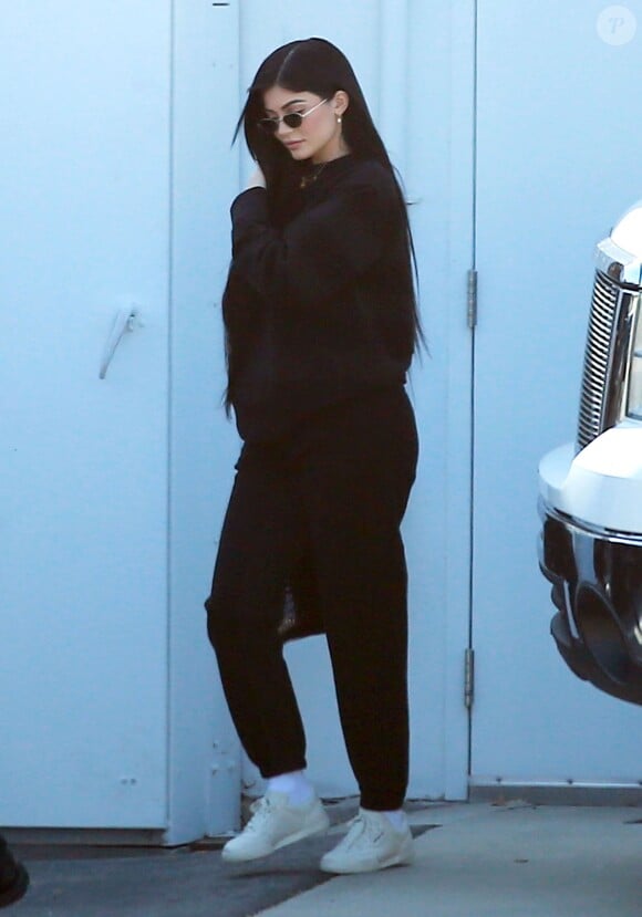 Kylie Jenner à la sortie d'un studio d’enregistrement à Calabasas, le 3 avril 2017