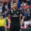 Cristiano Ronaldo lors du quart de finale aller de Ligue des Champions entre le Bayern Munich et le Real Madrid à l'Allianz Arena de Munich le 12 avril 2017.