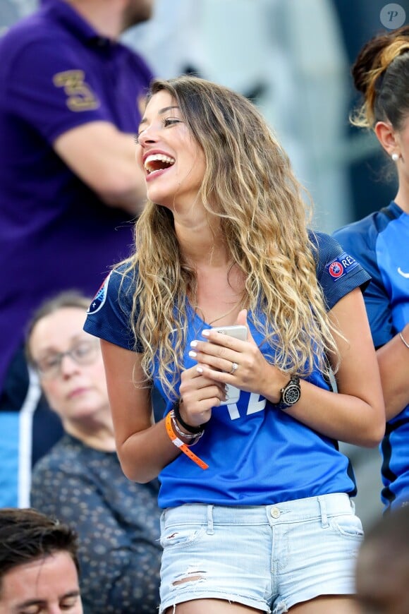 Camille Sold (Compagne de Morgan Schneiderlin) lors du match de l'Euro 2016 Allemagne-France au stade Vélodrome à Marseille, France, le 7 juillet 2016. © Cyril Moreau/Bestimage
