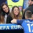 Morgan Schneiderlin et sa compagne Camille Sold au match de l'Euro 2016 France-Albanie au Stade Vélodrome à Marseille, le 15 juin 2016. © Cyril Moreau/Bestimage