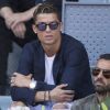 Cristiano Ronaldo assiste à la demi-finale entre R Nadal et N Djokovic lors du Mutua Madrid Open Tennis à la Caja Magica, à Madrid, le 13 mai 2017.