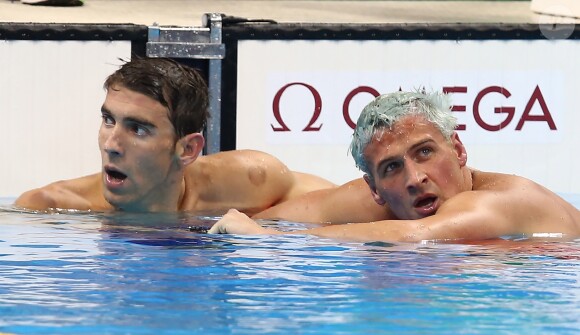 Michael Phelps et Ryan Lochte aux Jeux Olympiques 2016 à Rio de Janeiro. Le 11 août 2016.