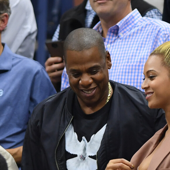 Beyoncé et son mari Jay Z pendant l'US Open 2016 au USTA Billie Jean King National Tennis Center à Flushing Meadow, New York, le 1er Septembre 2016.