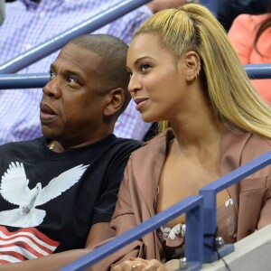 Beyoncé et son mari Jay Z pendant l'US Open 2016 au USTA Billie Jean King National Tennis Center à Flushing Meadow, New York, le 1er Septembre 2016.