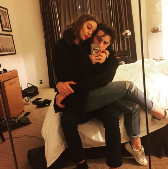 Noé Elmaleh pose avec sa chérie Emma, le 28 février 2017