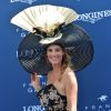 Sophie Thalmann en robe C. Guillarmé (Miss France 1998) - 168e Prix de Diane Longines à l'hippodrome de Chantilly, France, le 18 juin 2017. © Giancarlo Gorassini/Bestimage