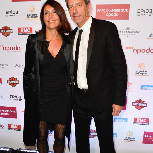 Michel Cymes avec sa femme Nathalie lors du dîner de gala du 96ème Prix d'Amérique Opodo à l'hôtel Salomon de Rothschild à Paris, le 28 janvier 2017. © Guirec Coadic/Bestimage