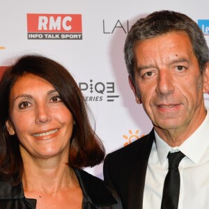 Michel Cymes avec sa femme Nathalie lors du dîner de gala du 96ème Prix d'Amérique Opodo à l'hôtel Salomon de Rothschild à Paris, le 28 janvier 2017. © Guirec Coadic/Bestimage