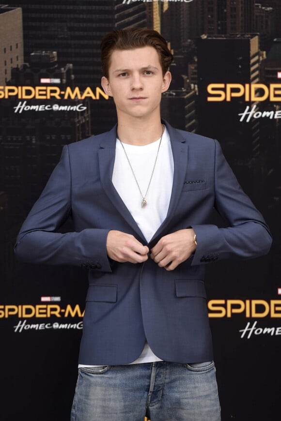 L'acteur britannique Tom Holland lors du photocall du film "Spiderman: Homecoming" à Madrid, Espagne, le 14 juin 2017.